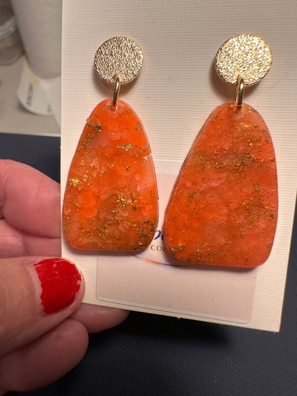 Sunset Glow Gold Drop Earrings