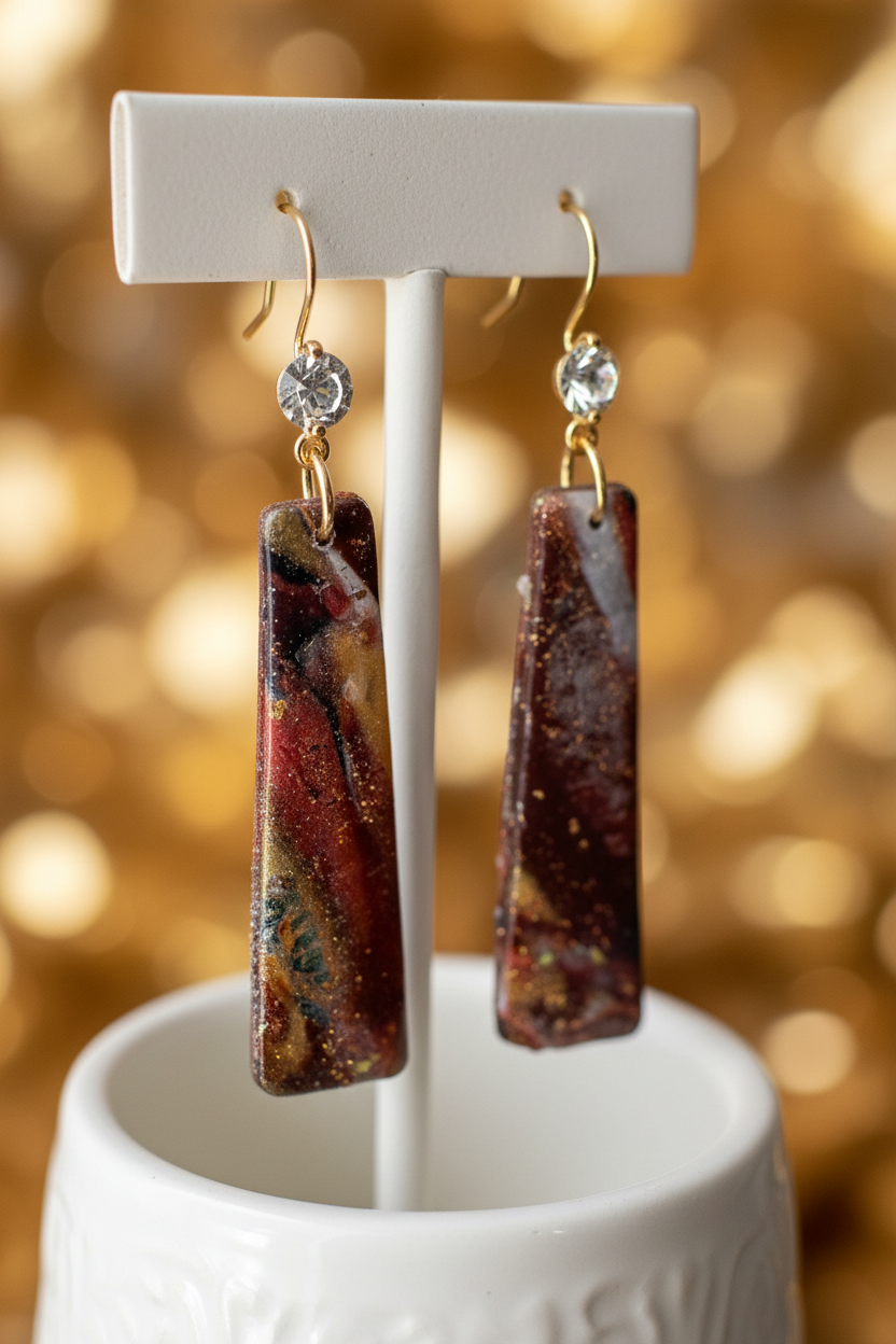 Ember Earrings Close-Up Detail Shot